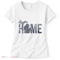 Michigan Home Blue And Distressed Women's T-Shirt thumb 0