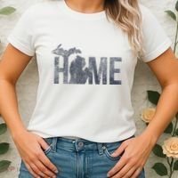 Michigan Home Blue And Distressed Women's T-Shirt thumb 2