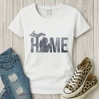 Michigan Home Blue And Distressed Women's T-Shirt thumb 3