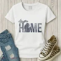 Michigan Home Blue And Distressed Women's T-Shirt thumb 3