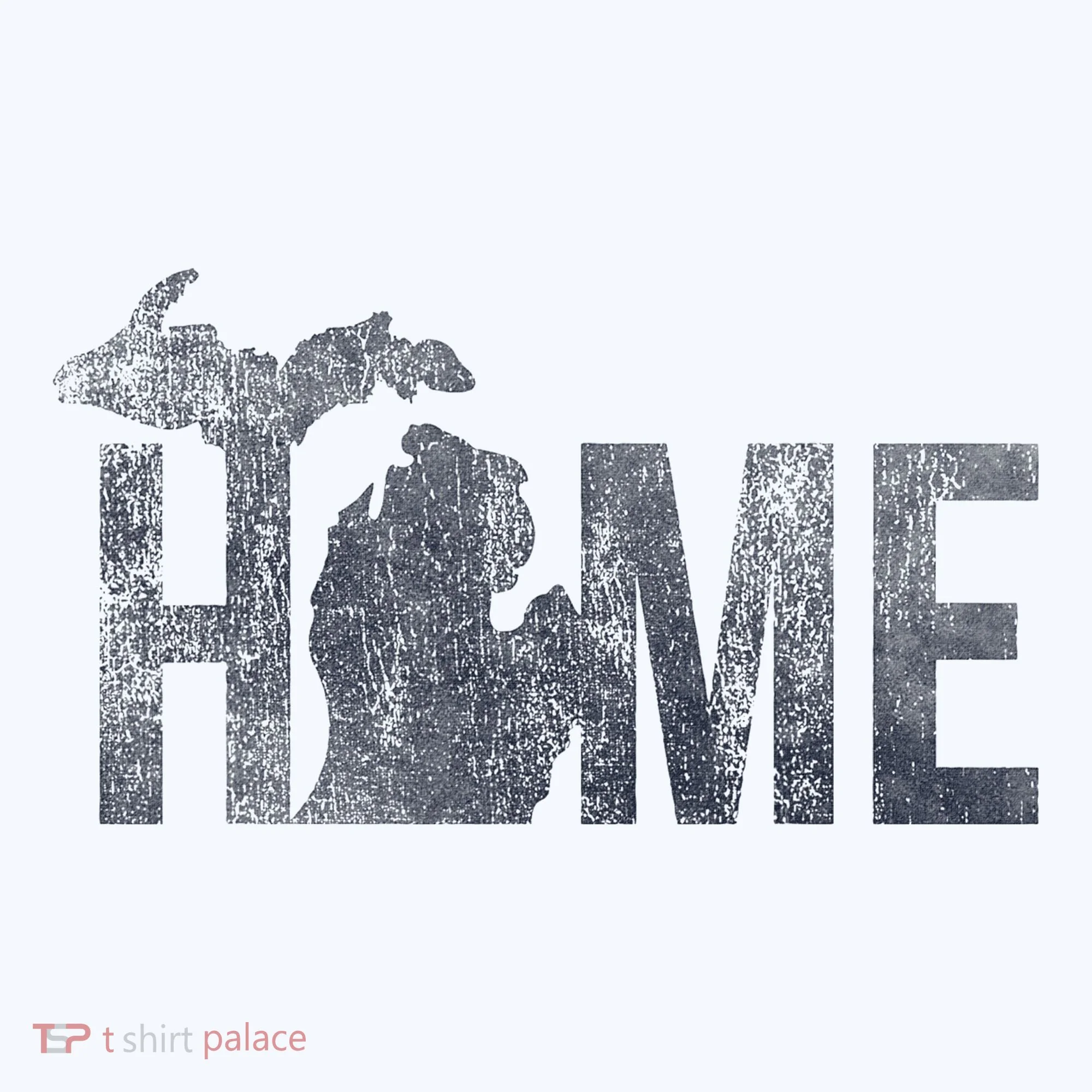 Michigan Home Blue And Distressed Women's T-Shirt