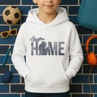 Michigan Home Blue And Distressed Kids Hoodie thumb 2
