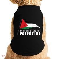 My Heart Beats For Palestine Gaza Peace Middle East Doggie Tank thumb 0
