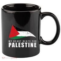My Heart Beats For Palestine Gaza Peace Middle East 11oz C Handle Ceramic Mug thumb 0