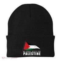 My Heart Beats For Palestine Gaza Peace Middle East Beanie thumb 0