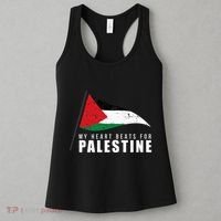 My Heart Beats For Palestine Gaza Peace Middle East Women's Tank Top thumb 3
