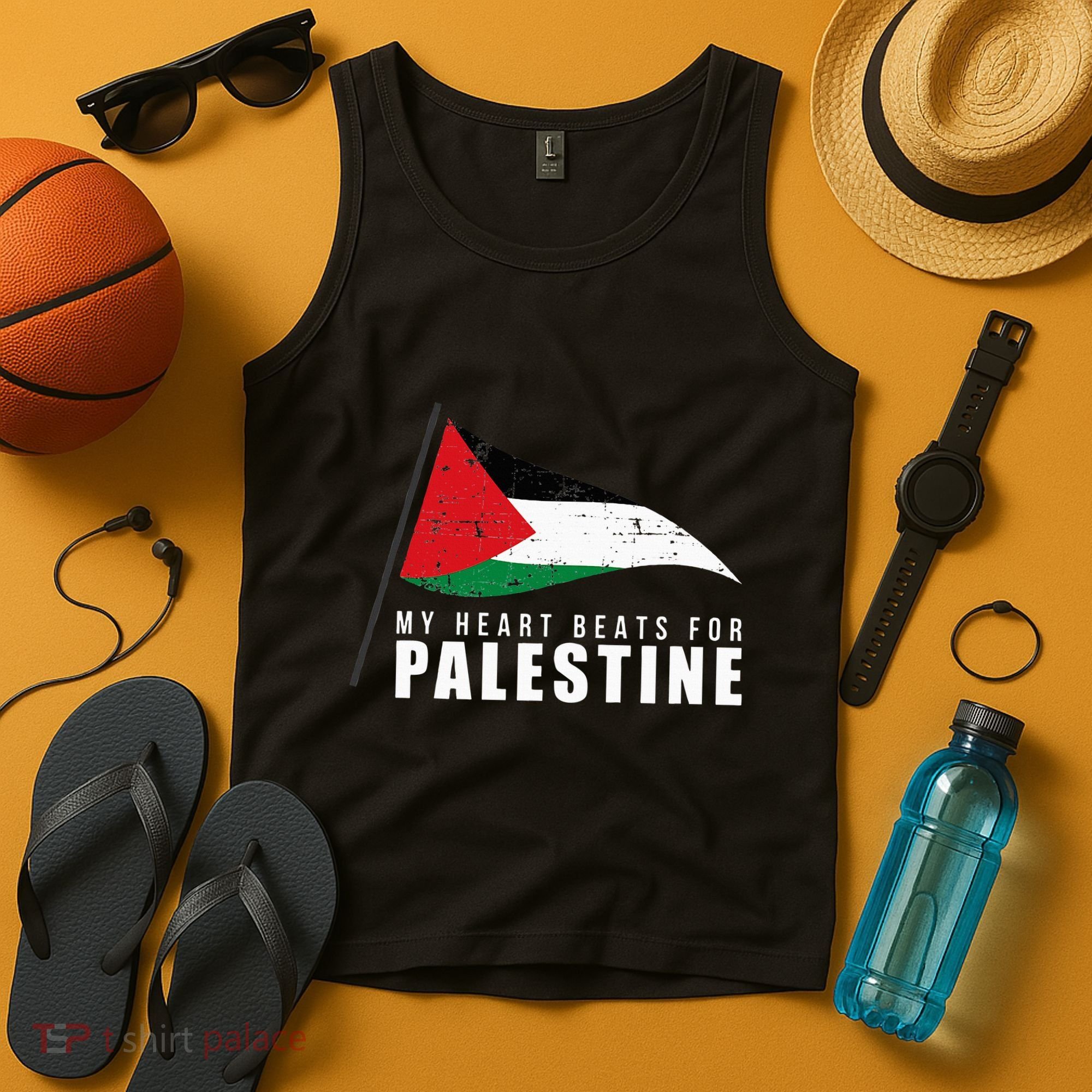 My Heart Beats For Palestine Gaza Peace Middle East Tank Top