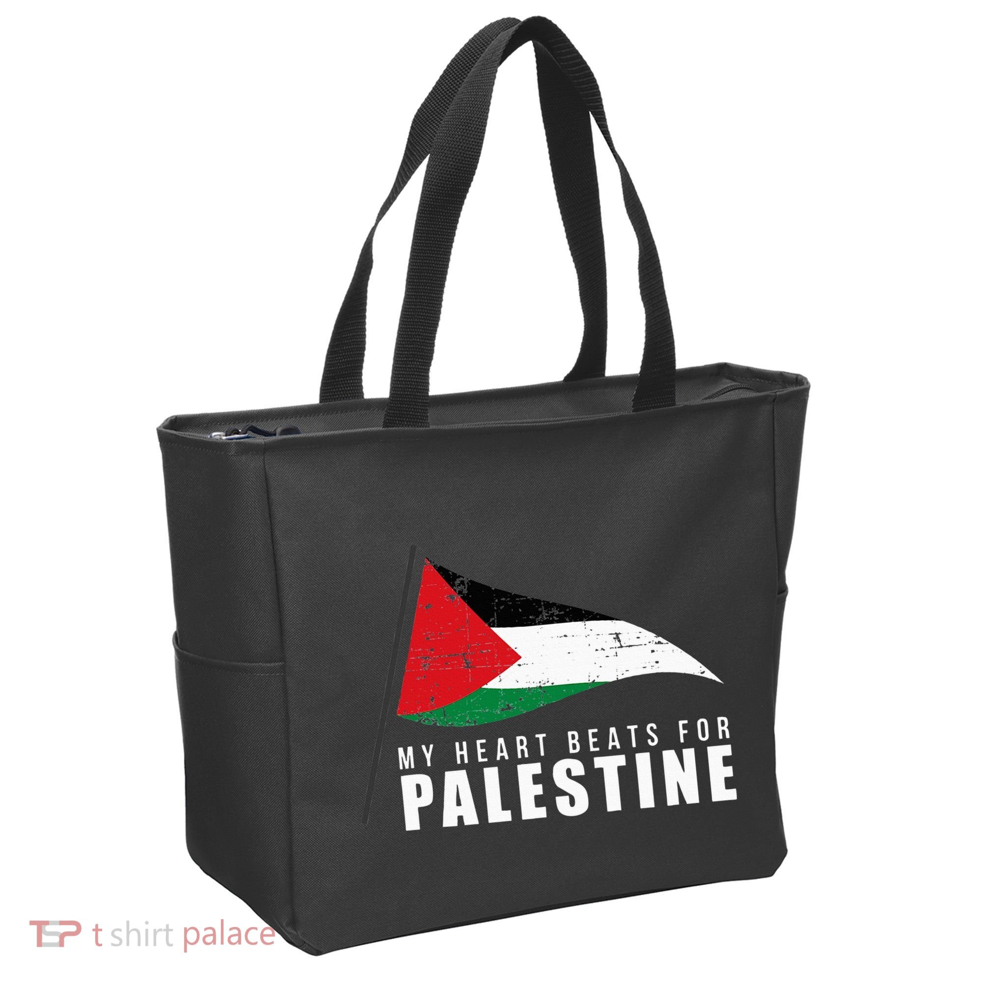 My Heart Beats For Palestine Gaza Peace Middle East Tote Bag