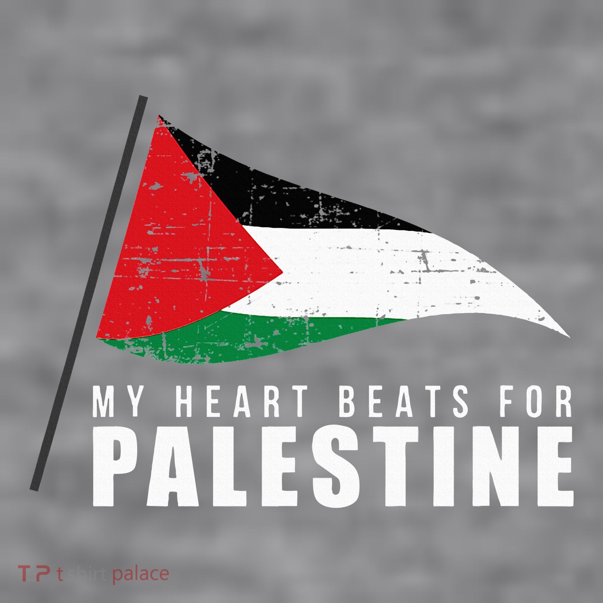 My Heart Beats For Palestine Gaza Peace Middle East Women's Racerback Cropped Tank
