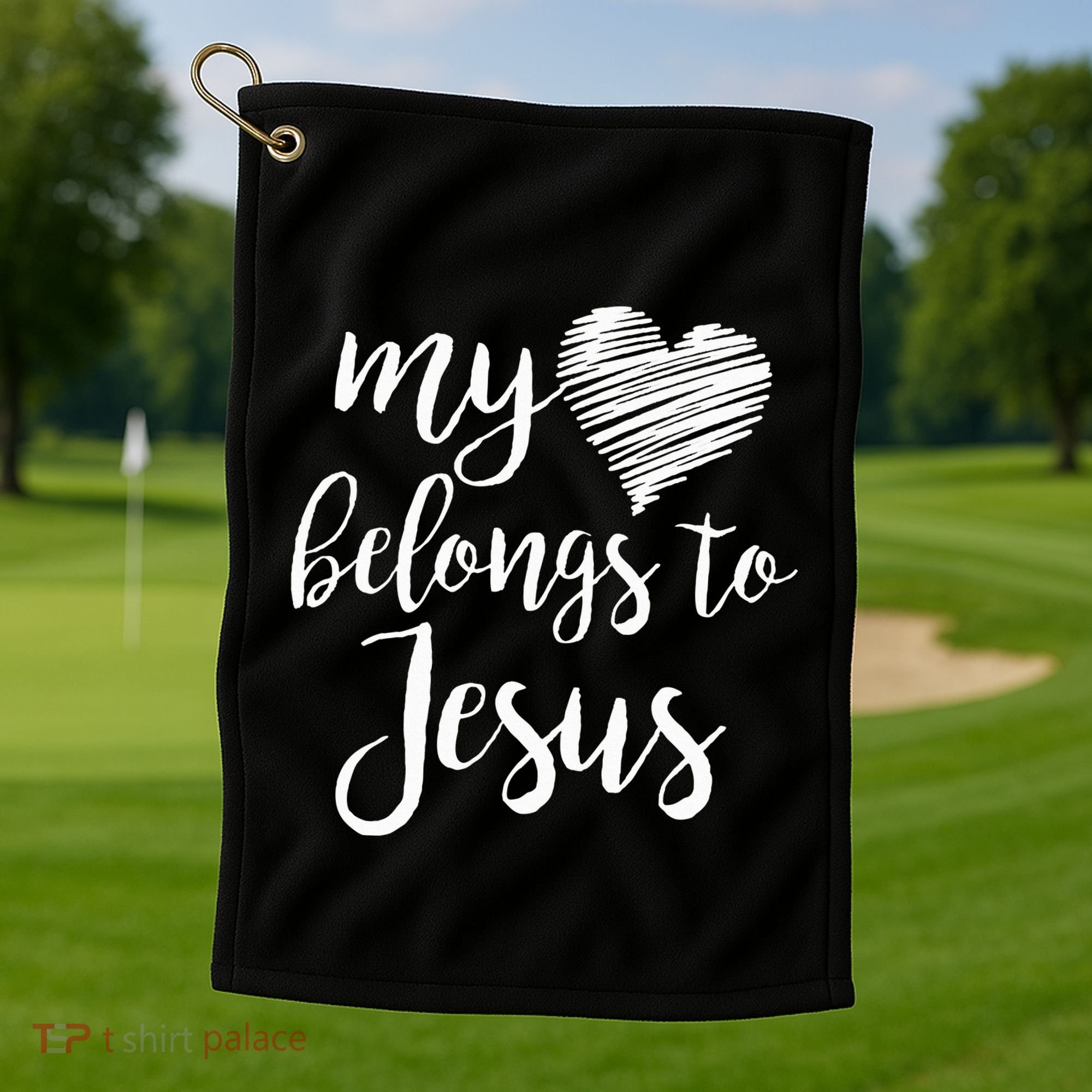 My Heart Belongs To Jesus Golf Towel