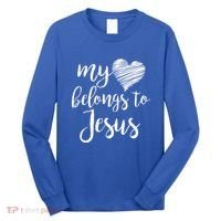 My Heart Belongs To Jesus Long Sleeve Shirt thumb 0