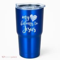 My Heart Belongs To Jesus Tumbler thumb 0