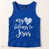 My Heart Belongs To Jesus Tank Top thumb 2