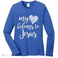 My Heart Belongs To Jesus Women's Long Sleeve Shirt thumb 0