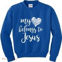 My Heart Belongs To Jesus Kids Sweatshirt thumb 0