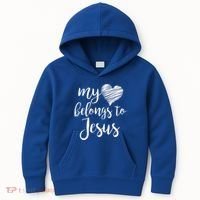 My Heart Belongs To Jesus Kids Hoodie thumb 0