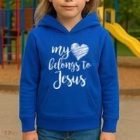 My Heart Belongs To Jesus Kids Hoodie thumb 3