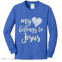 My Heart Belongs To Jesus Kids Long Sleeve Shirt thumb 0