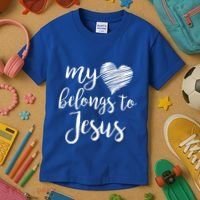 My Heart Belongs To Jesus Kids T-Shirt thumb 3