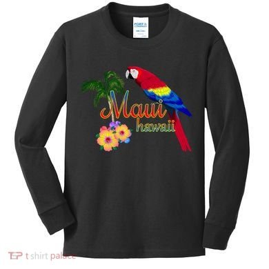 Maui Hawaii Beach Aloha Great Gift Kids Long Sleeve Shirt