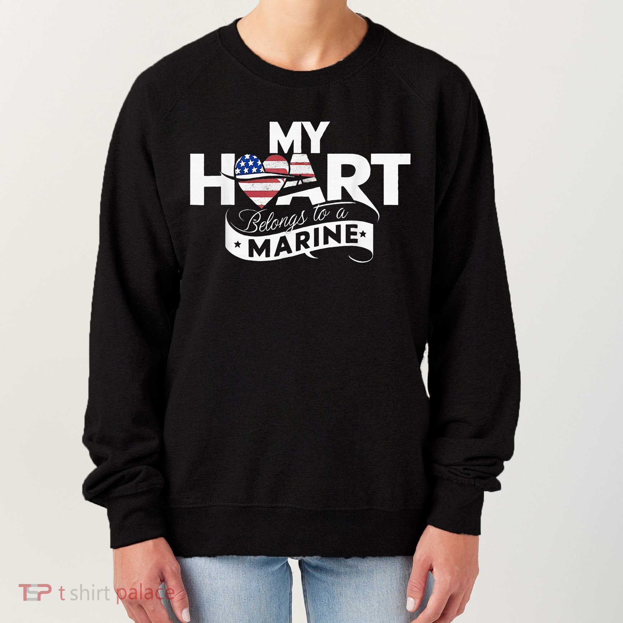 My Heart Belongs To A Marine Women's Sweatshirt