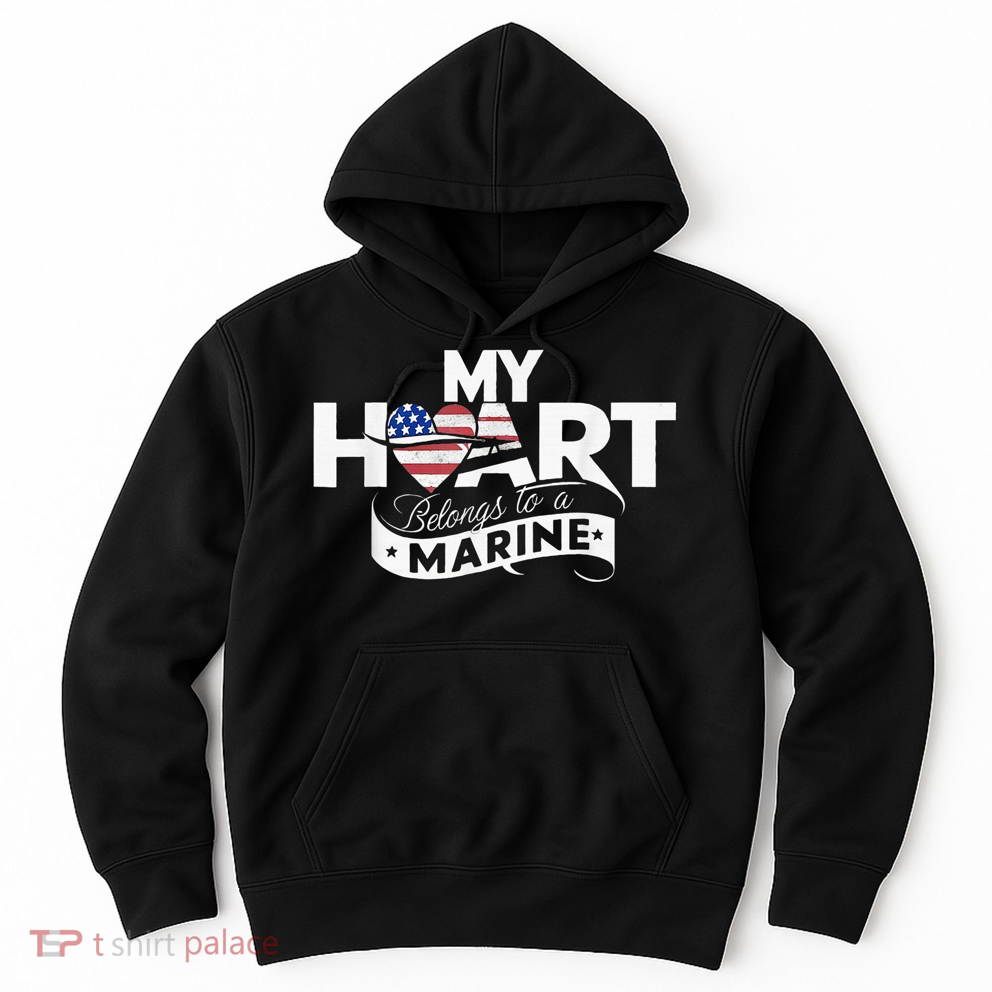 My Heart Belongs To A Marine Hoodie