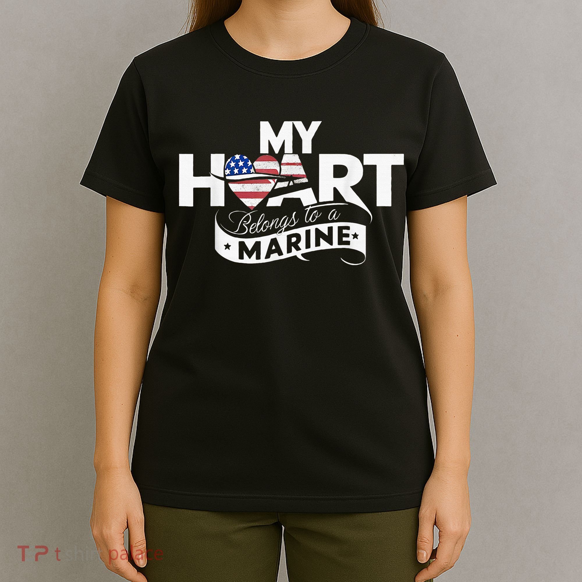 My Heart Belongs To A Marine T-Shirt