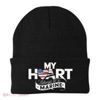 My Heart Belongs To A Marine Beanie thumb 0
