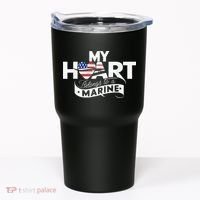 My Heart Belongs To A Marine Tumbler thumb 0