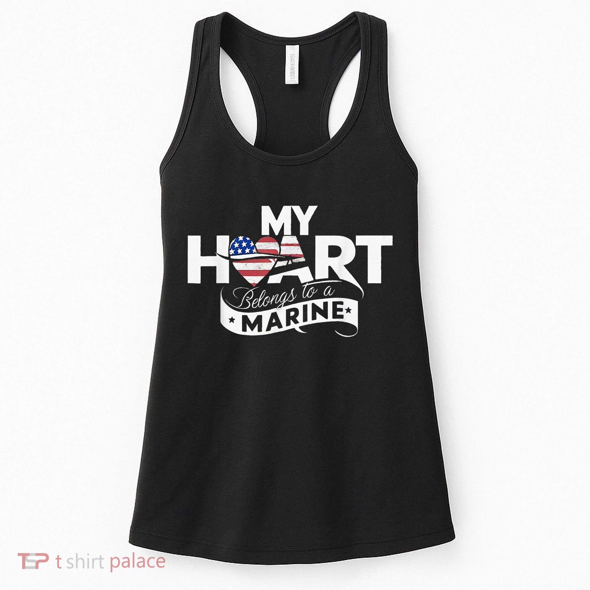 My Heart Belongs To A Marine Women's Tank Top