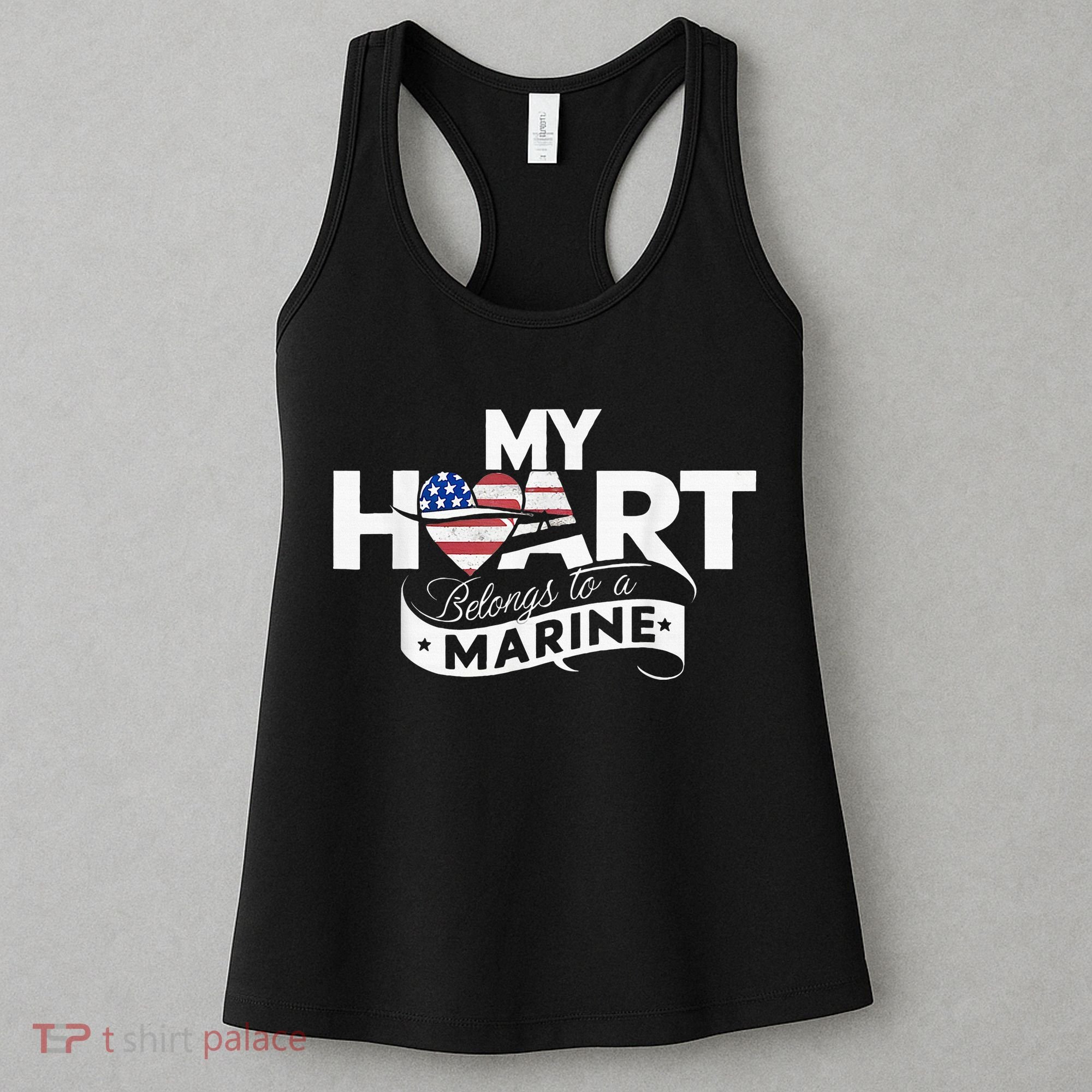 My Heart Belongs To A Marine Women's Tank Top