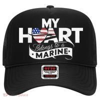 My Heart Belongs To A Marine Hat thumb 0
