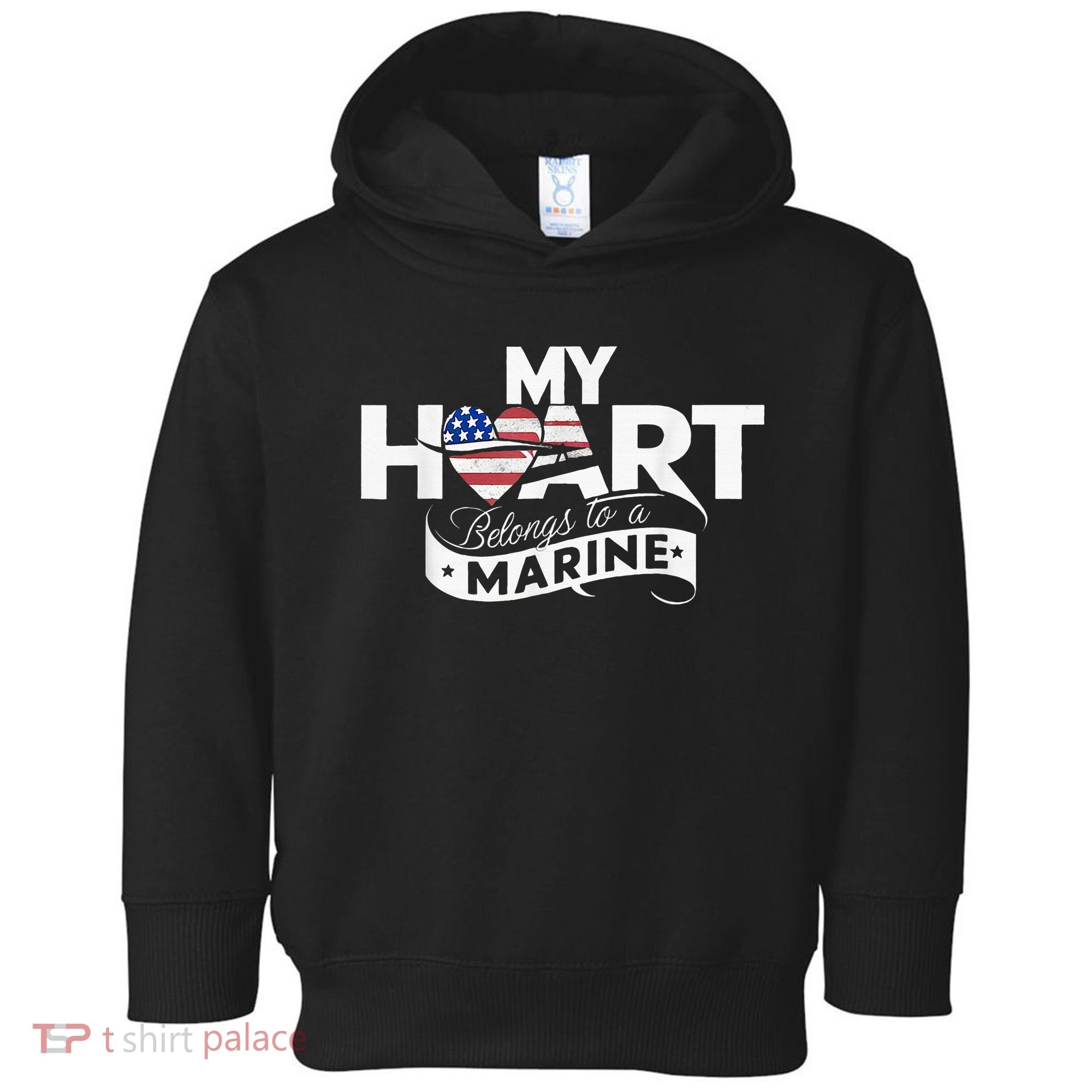 My Heart Belongs To A Marine Toddler Hoodie