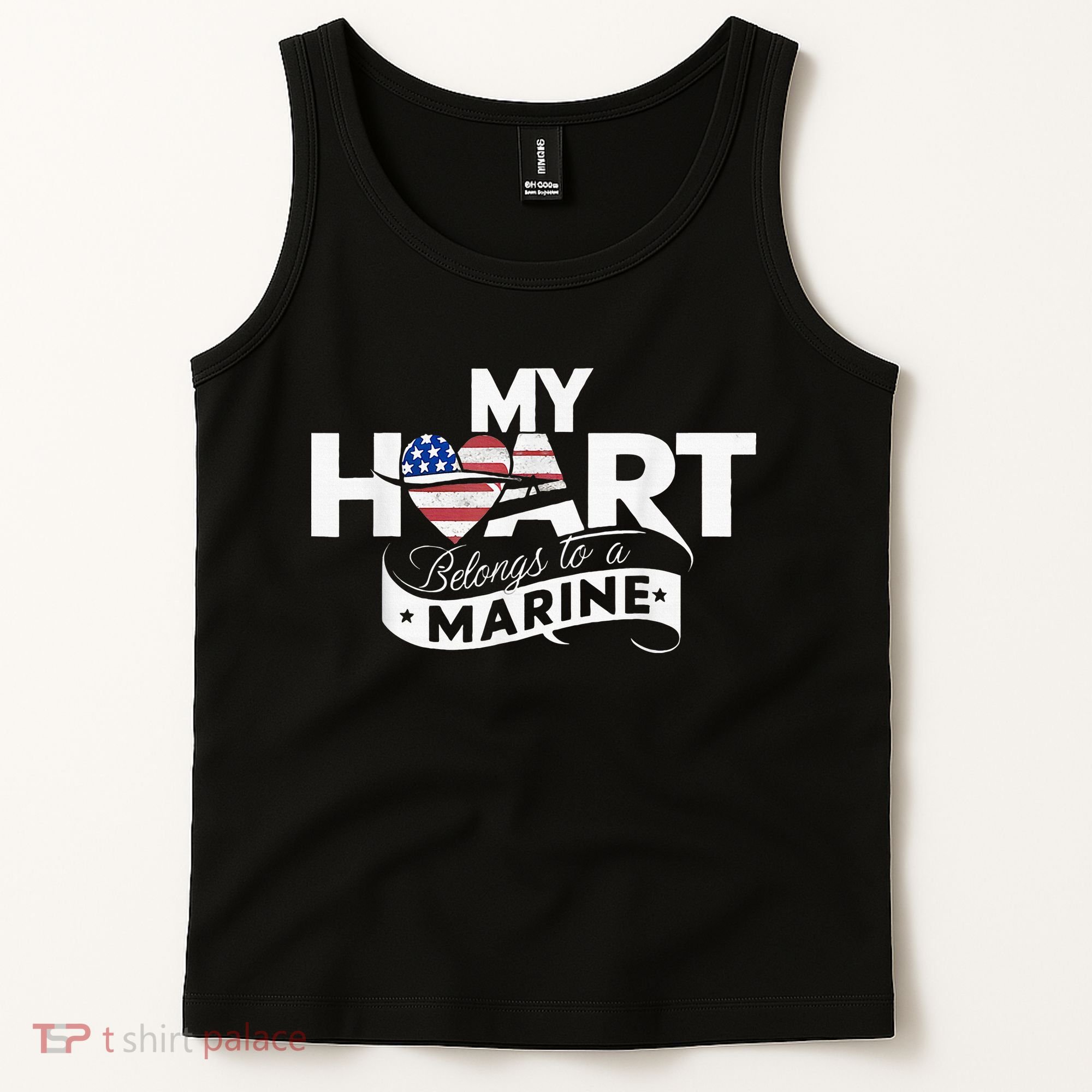 My Heart Belongs To A Marine Tank Top