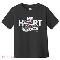 My Heart Belongs To A Marine Toddler T-Shirt thumb 0