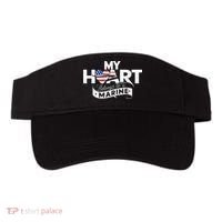 My Heart Belongs To A Marine Visor thumb 0