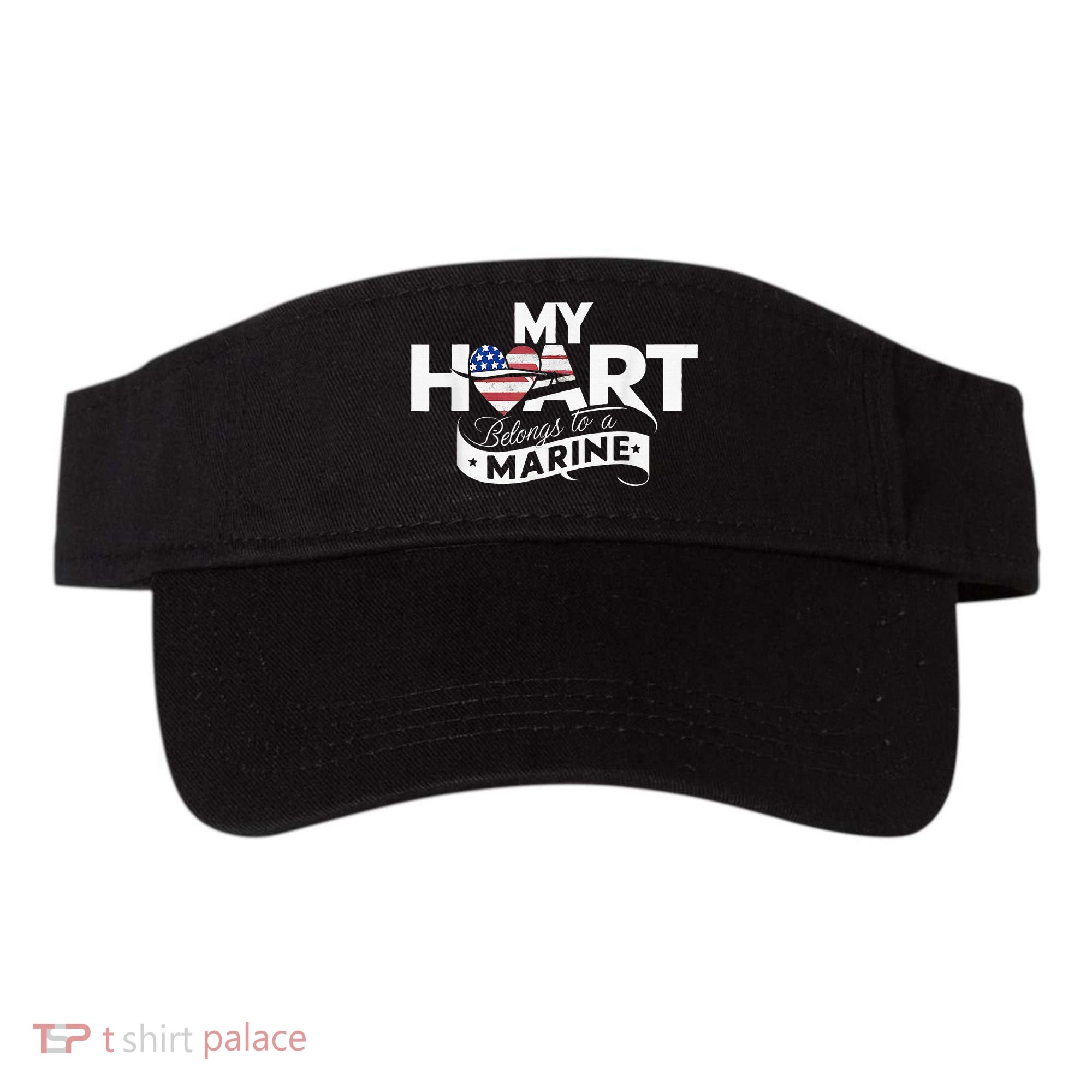 My Heart Belongs To A Marine Visor