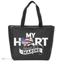 My Heart Belongs To A Marine Tote Bag thumb 0
