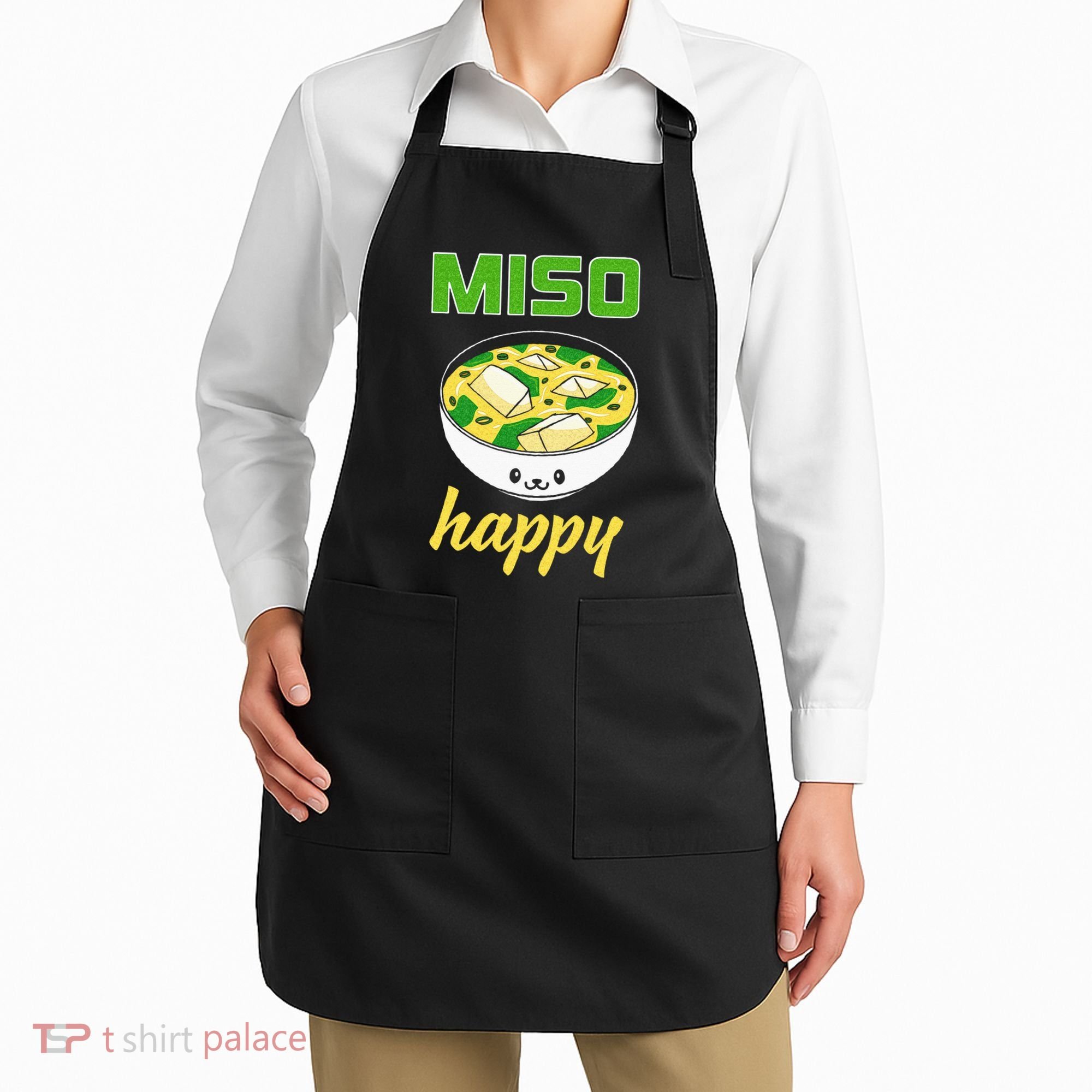Miso Happy Cute Kawaii Miso Soup Bowl Japan Pop Culture Apron