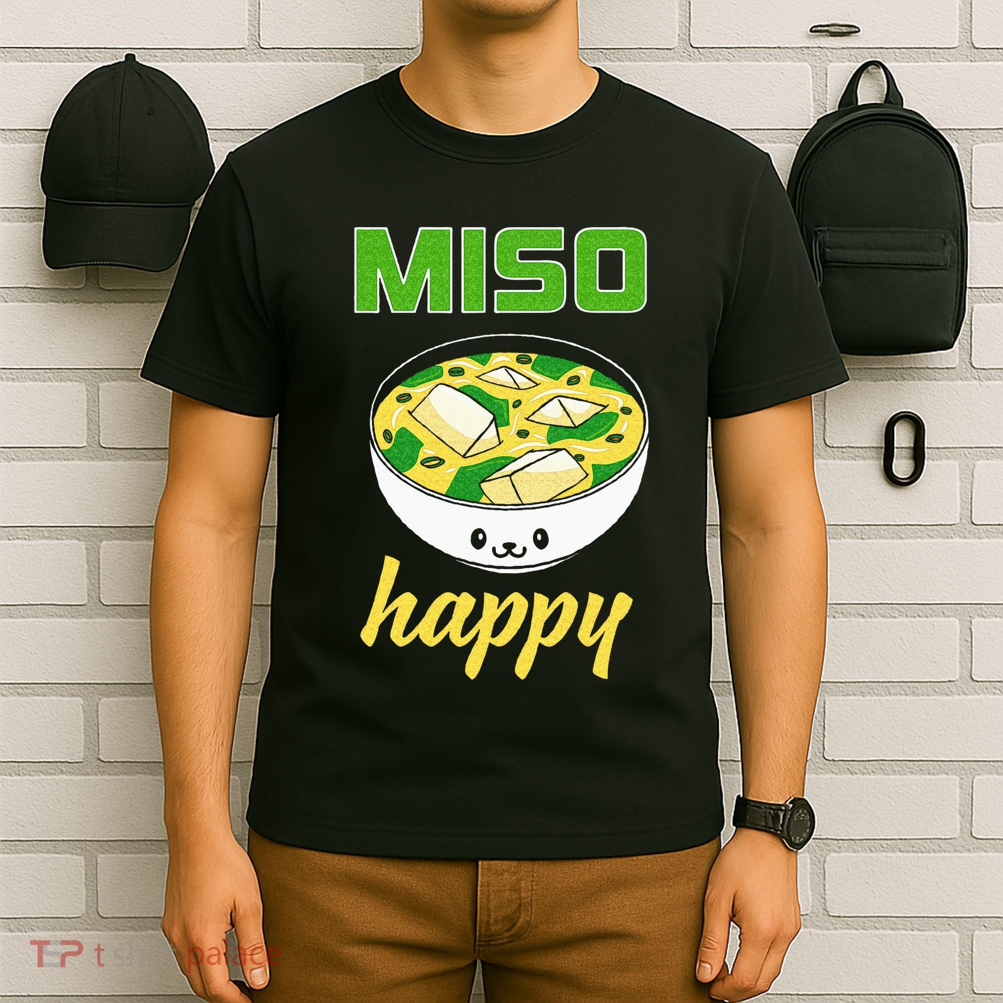 Miso Happy Cute Kawaii Miso Soup Bowl Japan Pop Culture T-Shirt