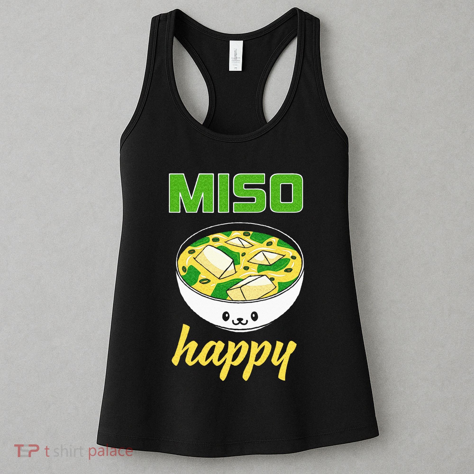 Miso Happy Cute Kawaii Miso Soup Bowl Japan Pop Culture Women's Tank Top