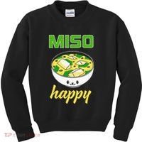 Miso Happy Cute Kawaii Miso Soup Bowl Japan Pop Culture Kids Sweatshirt thumb 0