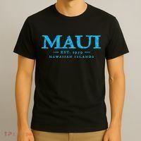 Maui Hawaii Colorful Text Hawaiian Vacation Souvenir T-Shirt thumb 3