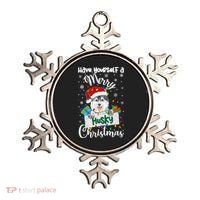 Merry Husky Christmas Siberian Husky Xmas Party Gift Ornament thumb 0