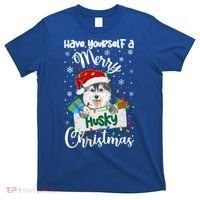 Merry Husky Christmas Siberian Husky Xmas Party Gift T-Shirt thumb 0