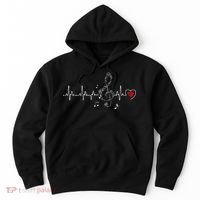 Music Heartbeat Clothing For Music Lovers Hoodie thumb 0