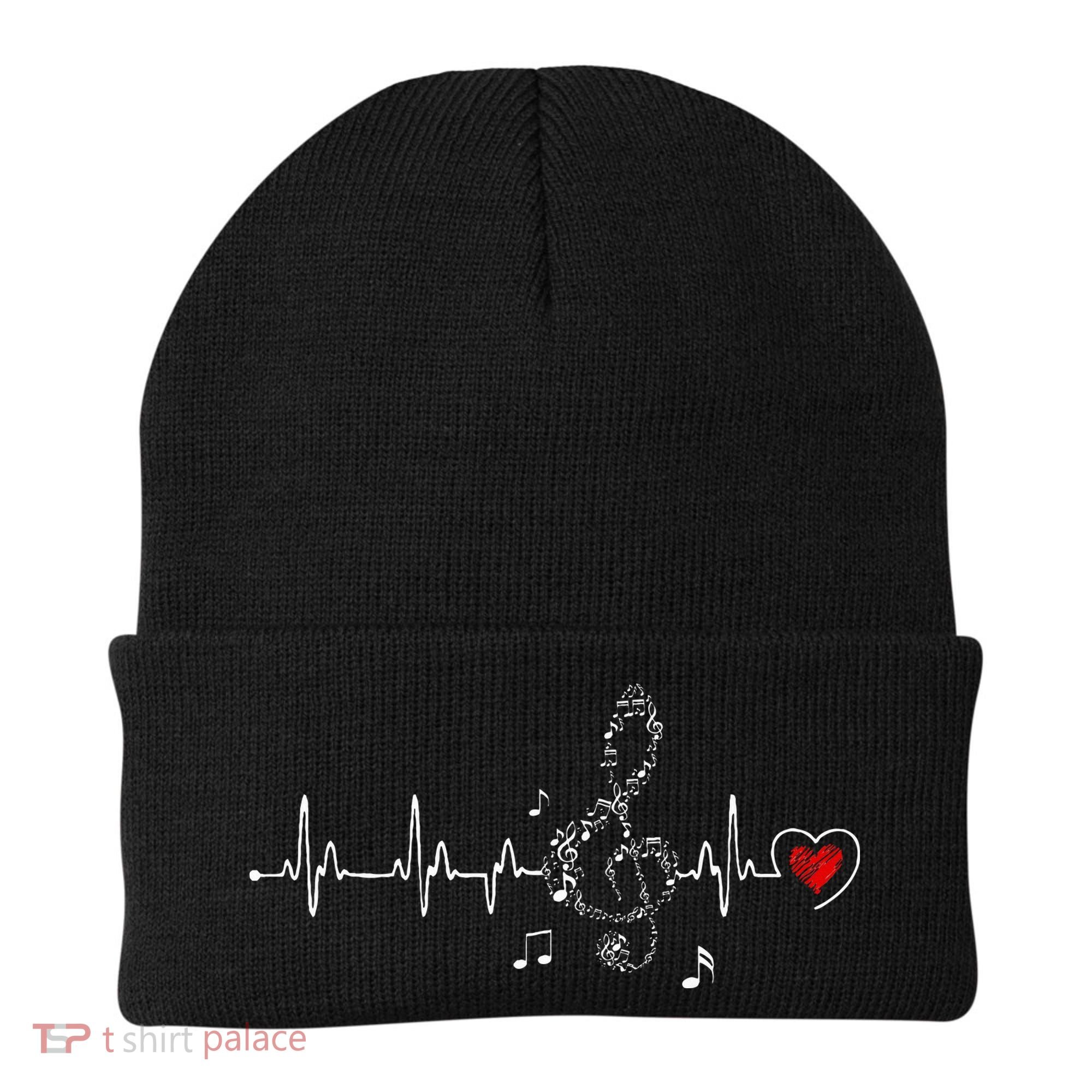 Music Heartbeat Clothing For Music Lovers Beanie