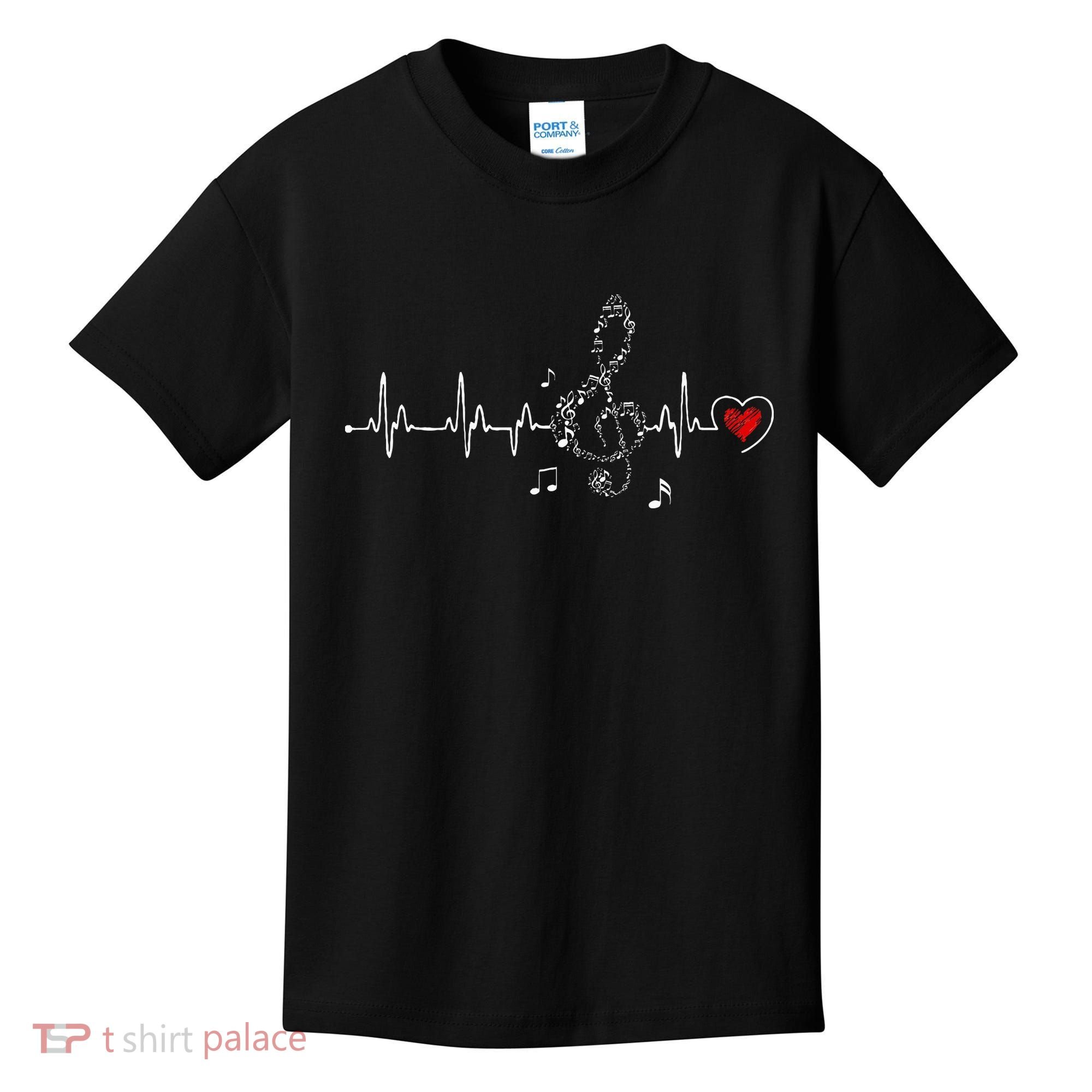 Music Heartbeat Clothing For Music Lovers Kids T-Shirt
