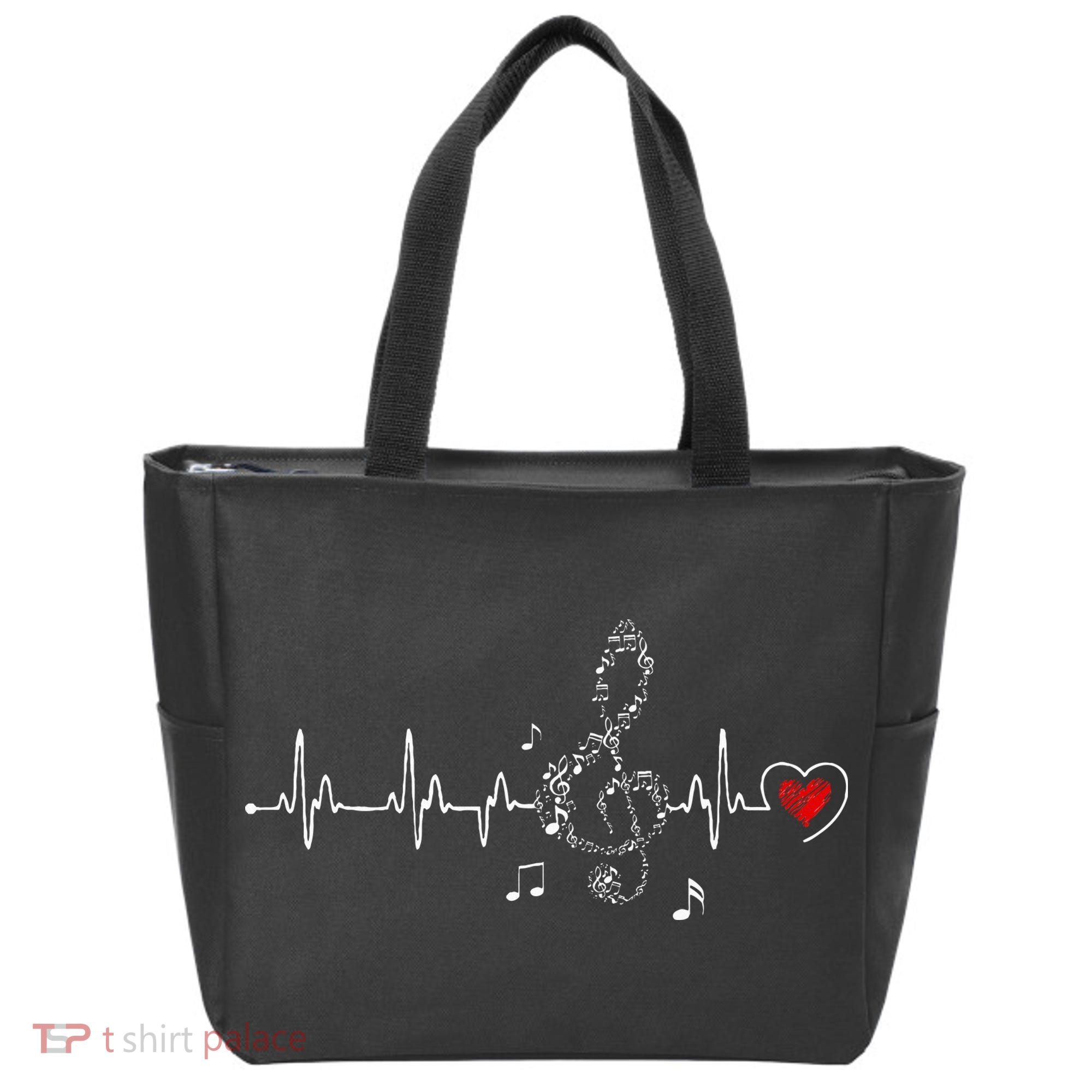 Music Heartbeat Clothing For Music Lovers Tote Bag