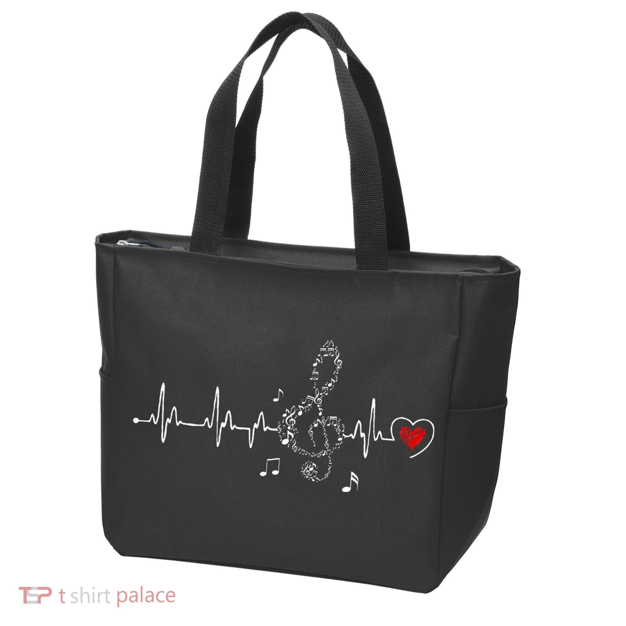 Music Heartbeat Clothing For Music Lovers Tote Bag